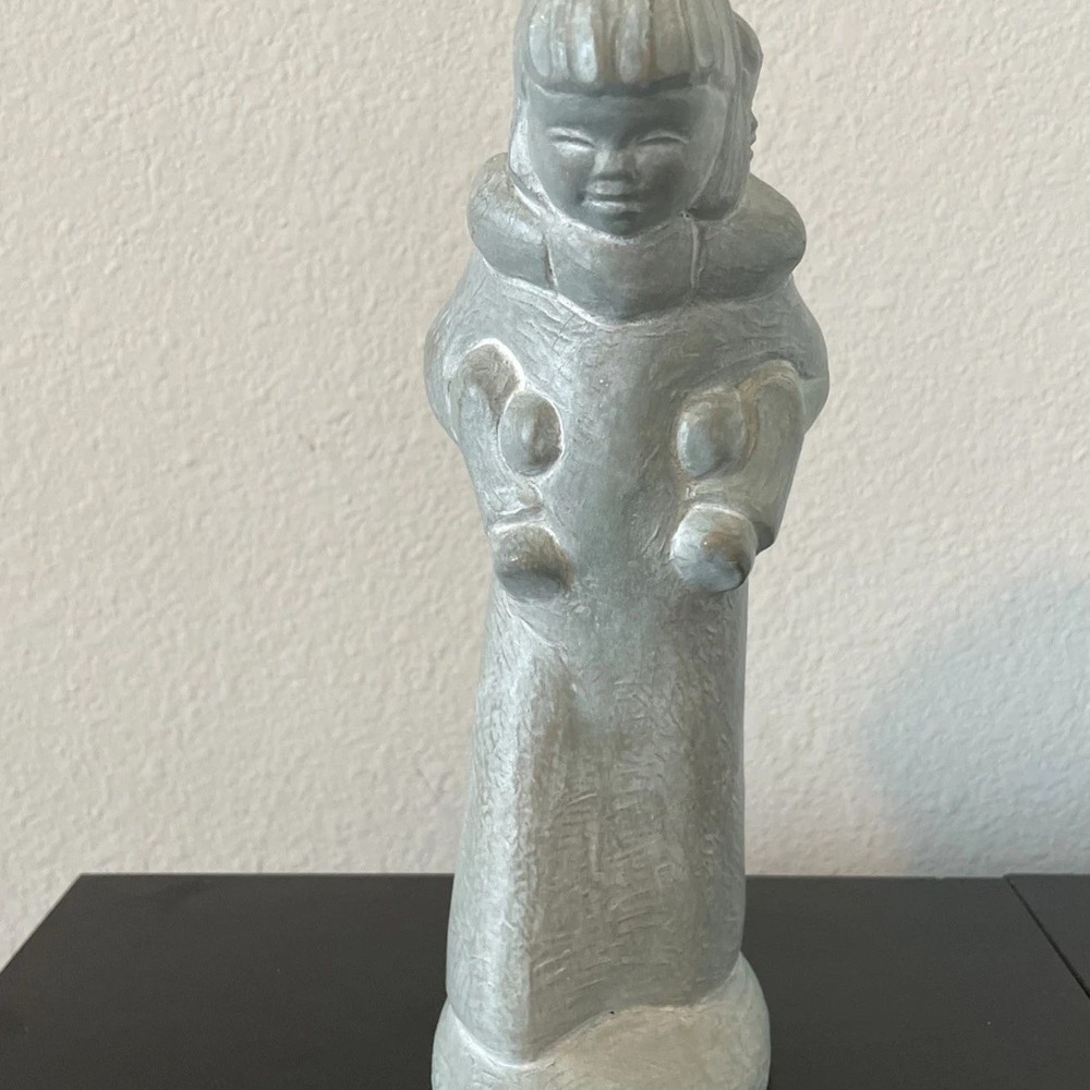 Isabel Bloom 2001 "Carry Me" Concrete Sculpture Girls piggy back 9.75" USA